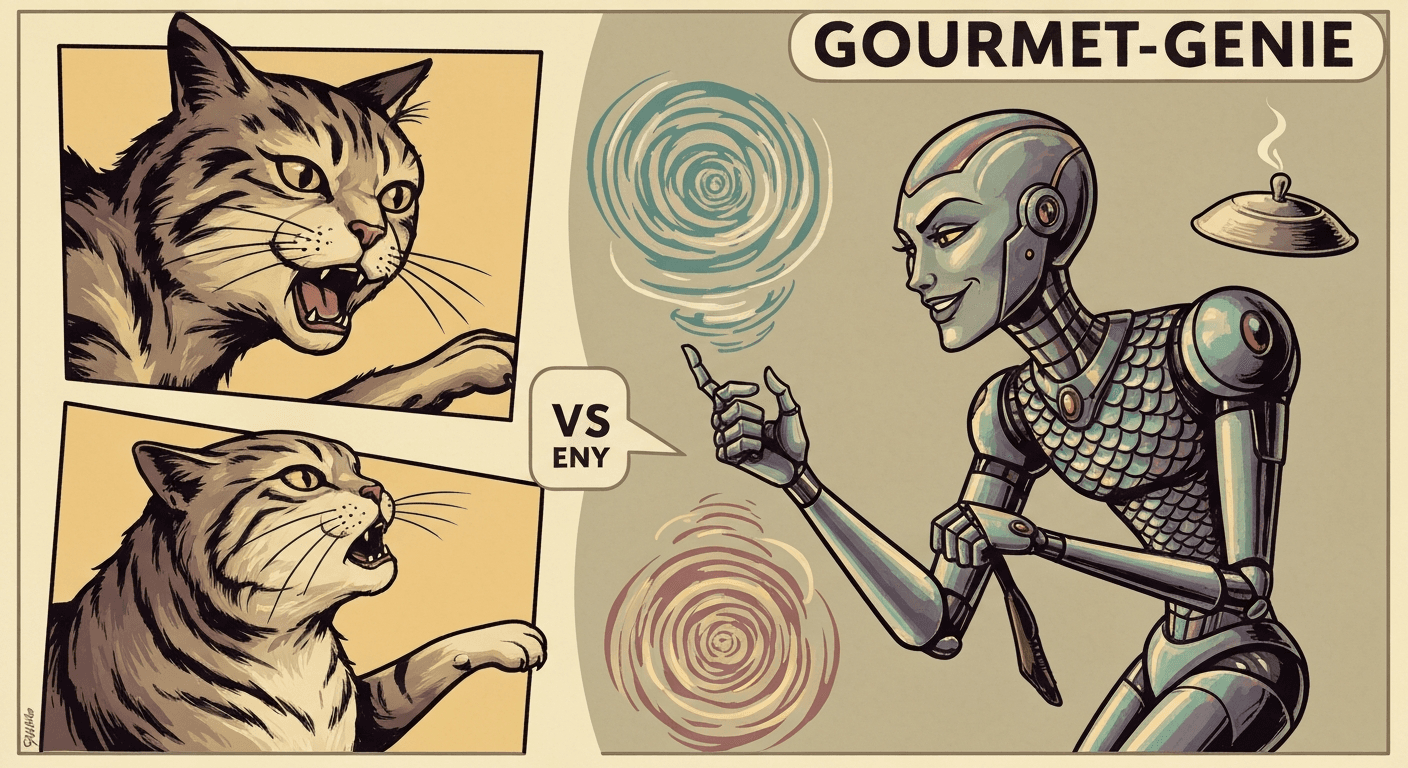 De Gourmet-Genie: Hoe AI-DNA-Smaakmapping de Eeuwige Strijd met de Kieskeurige Kat Beëindigt