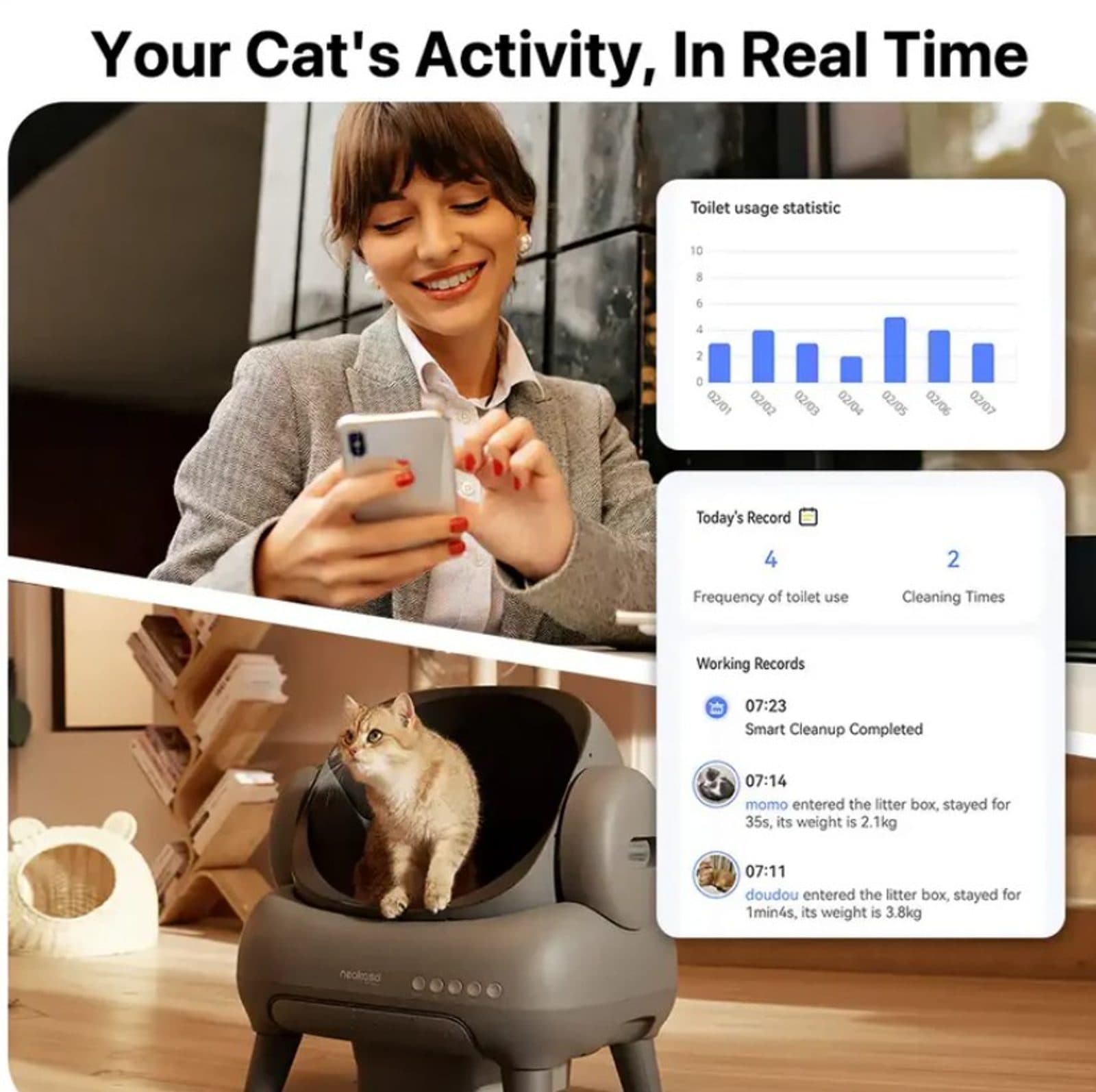 Neakasa M1 Automatische zelfreinigende kattenbak view 7