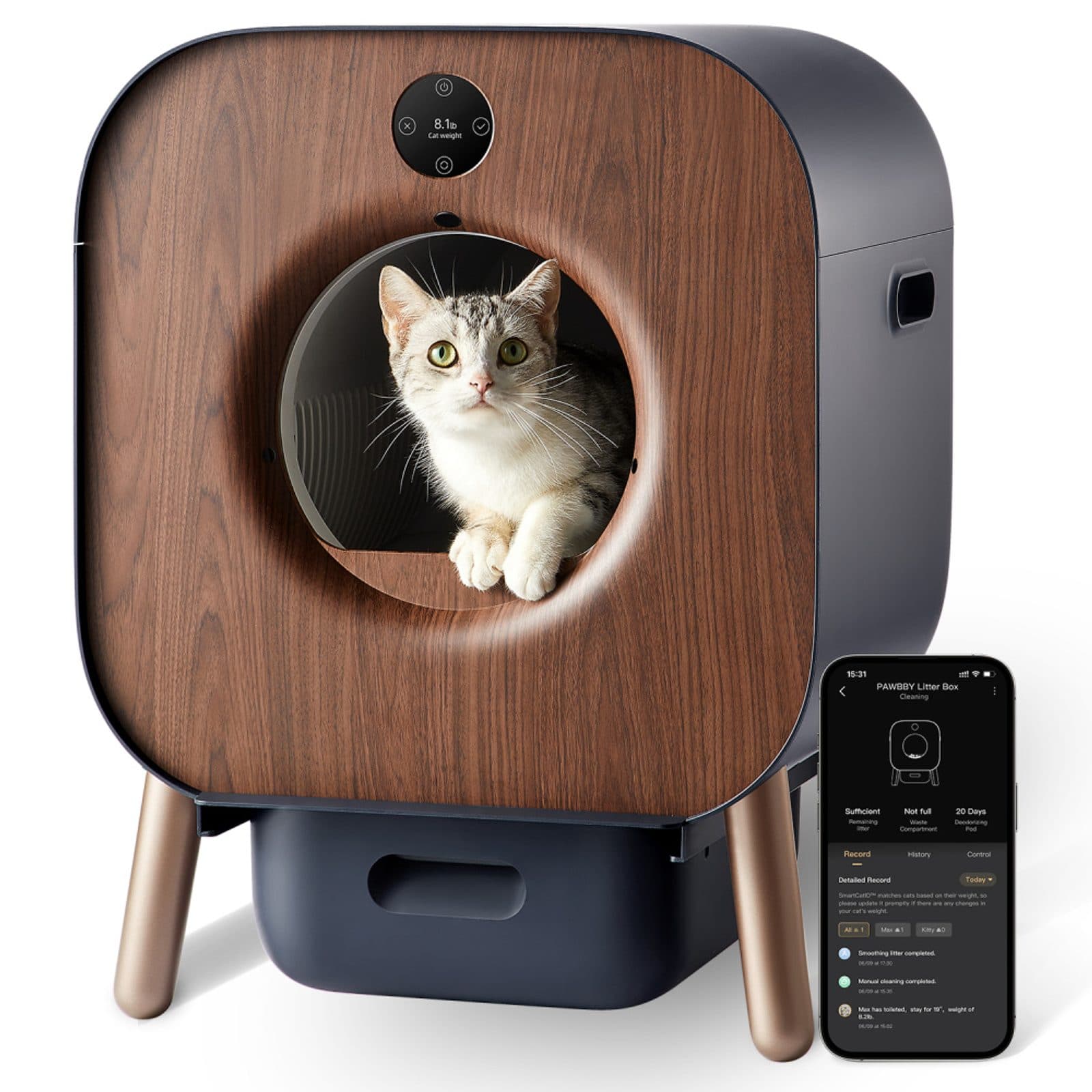 Pawbby Automatische Zelfreinigende Katten Kattenbak view 2